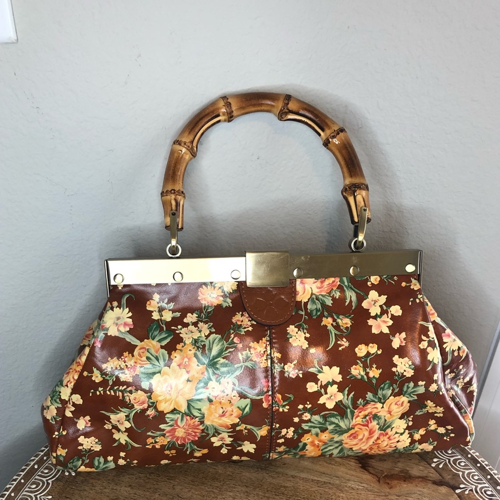 Patricia Nash Anastasie Frame with Bamboo Handles